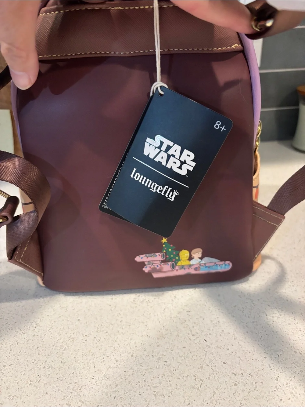 Jawa Star Wars Christmas Tree Lounging Backpack and Wallet Set NWT